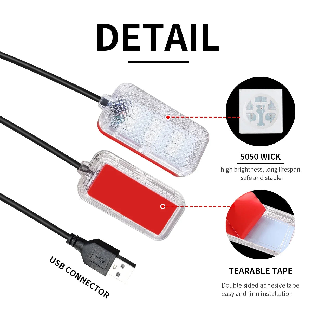 Luce Ambiente LED USB per Auto