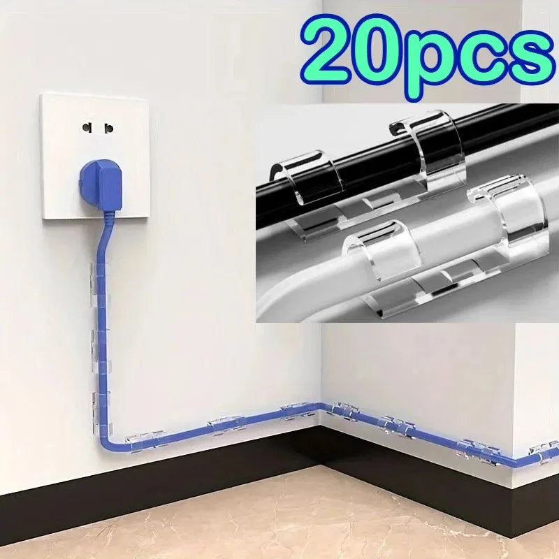 Clip Organizer Cavi Autoadesive Da Scrivania (20Pz)
