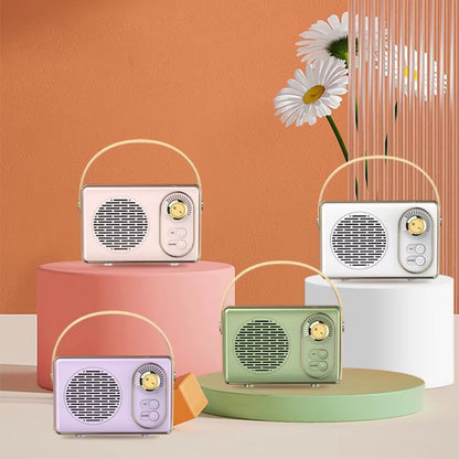 Speaker Bluetooth Retro Portatile Con TF Card