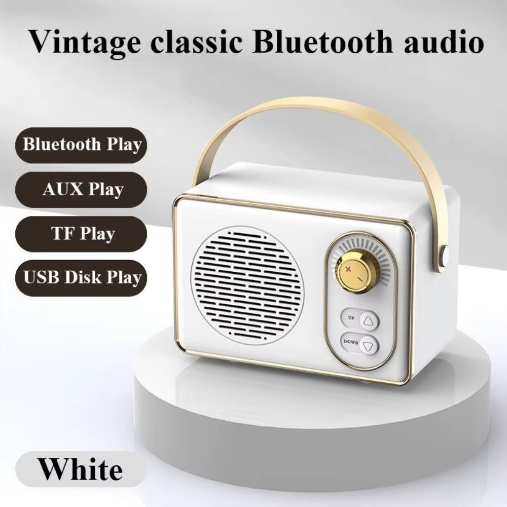 Speaker Bluetooth Retro Portatile Con TF Card