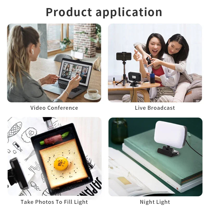 Selfie Ring Light LED per Webcam E Streaming