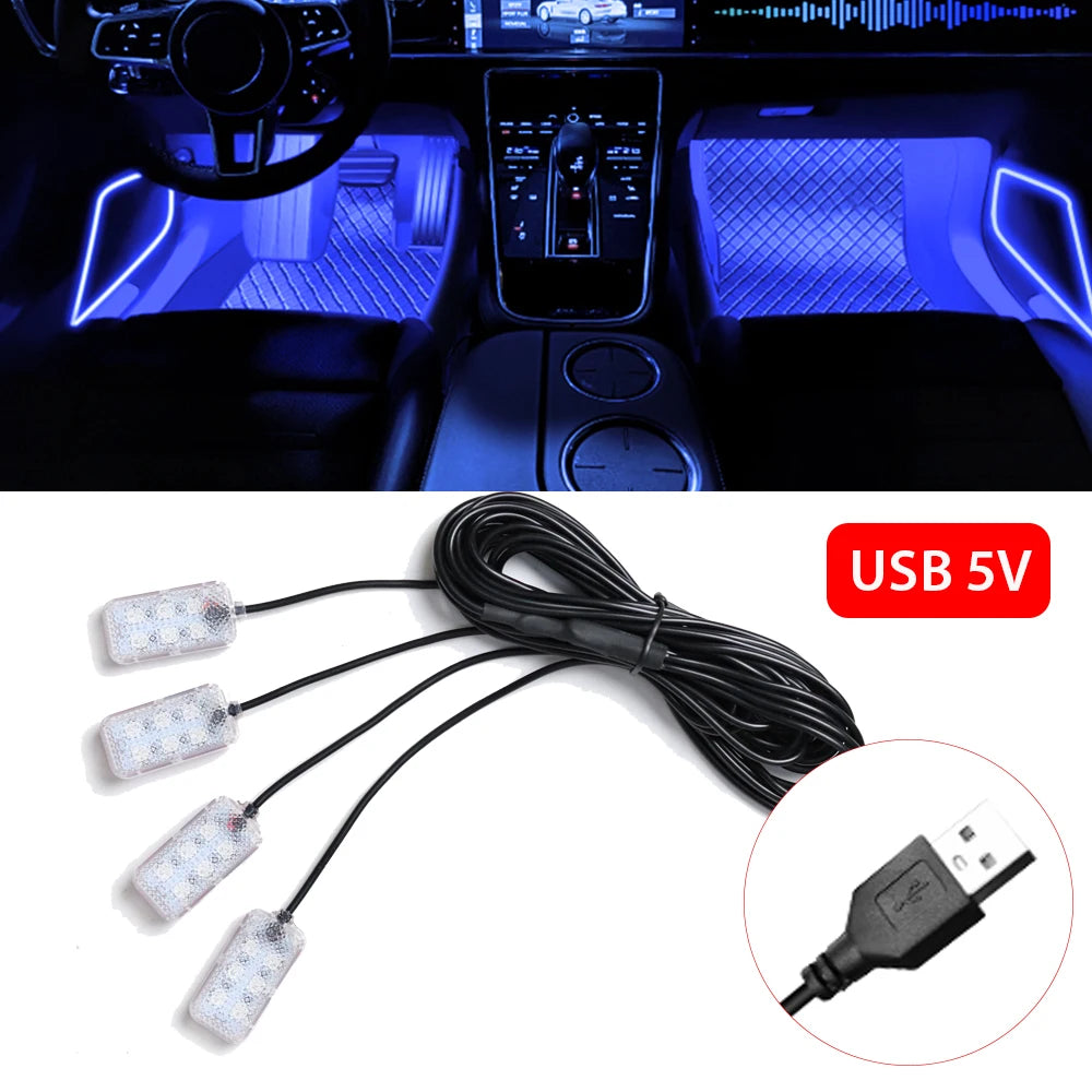 Luce Ambiente LED USB per Auto