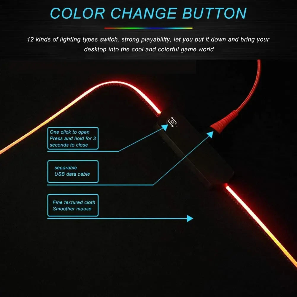 Tappetino Desk Mat RGB Personalizzabile per Scrivania Gaming