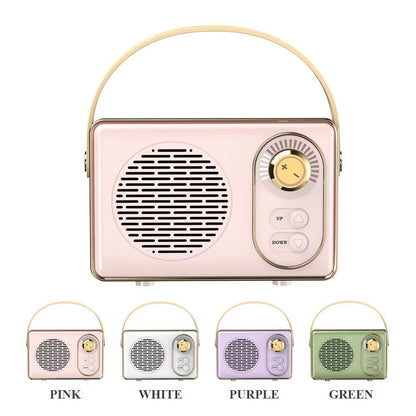 Speaker Bluetooth Retro Portatile Con TF Card
