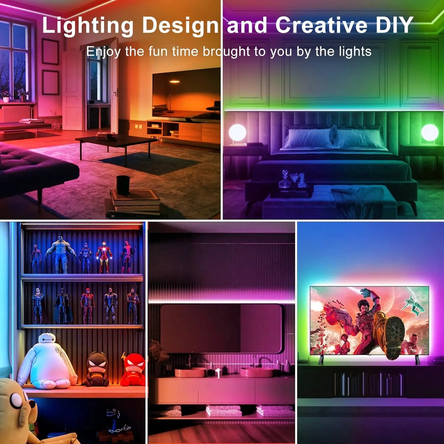 Striscia LED RGB Con App per Sfondo Streaming