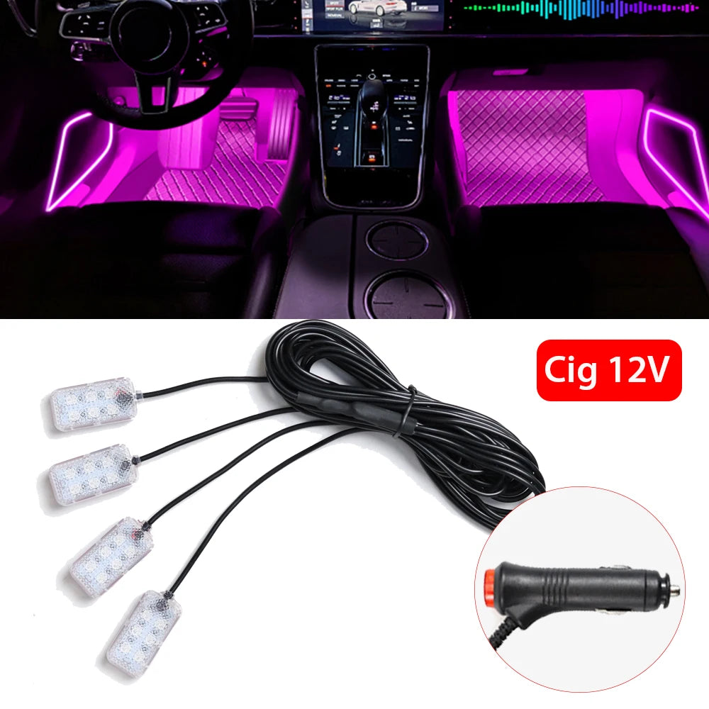 Luce Ambiente LED USB per Auto