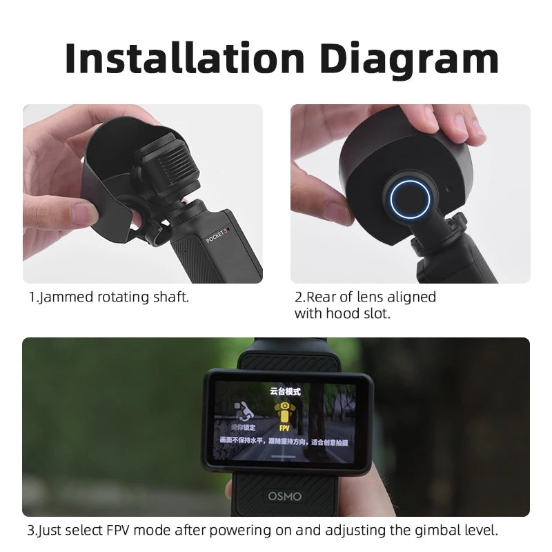 Parasole Antiriflesso per Fotocamera Action Cam