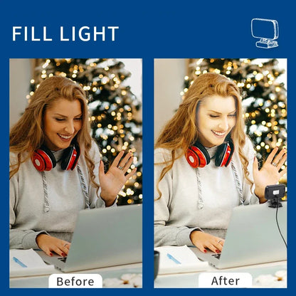 Selfie Ring Light LED per Webcam E Streaming