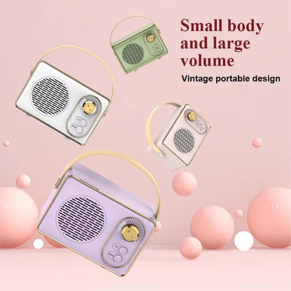 Speaker Bluetooth Retro Portatile Con TF Card